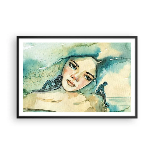 Plakat i sort ramme - Am I blue? - 91x61 cm