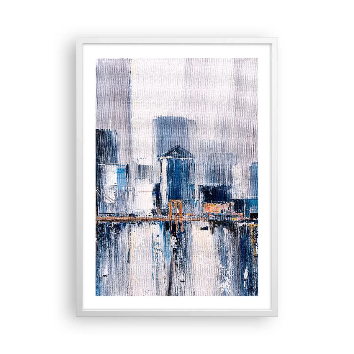 Plakat i hvid ramme - Indtryk fra New York - 50x70 cm