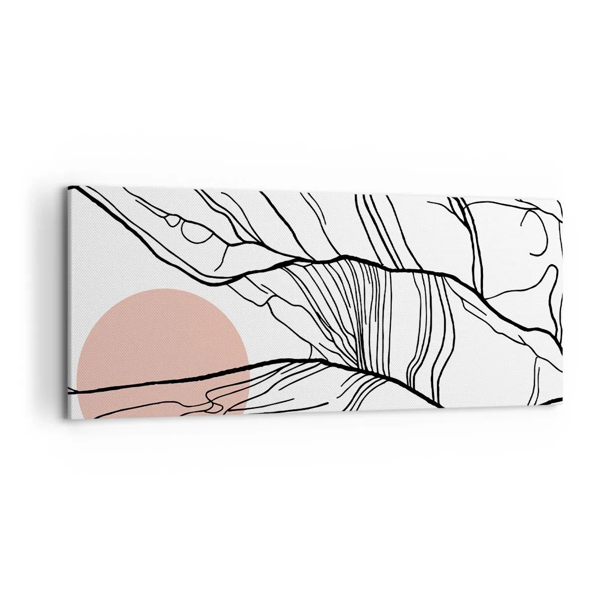 Lærredstryk - Billede på lærred - I et netværk af kviste - 120x50 cm