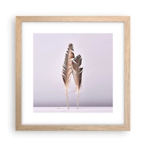 Plakat i ramme af lyst egetræ - Mod intetheden - 30x30 cm
