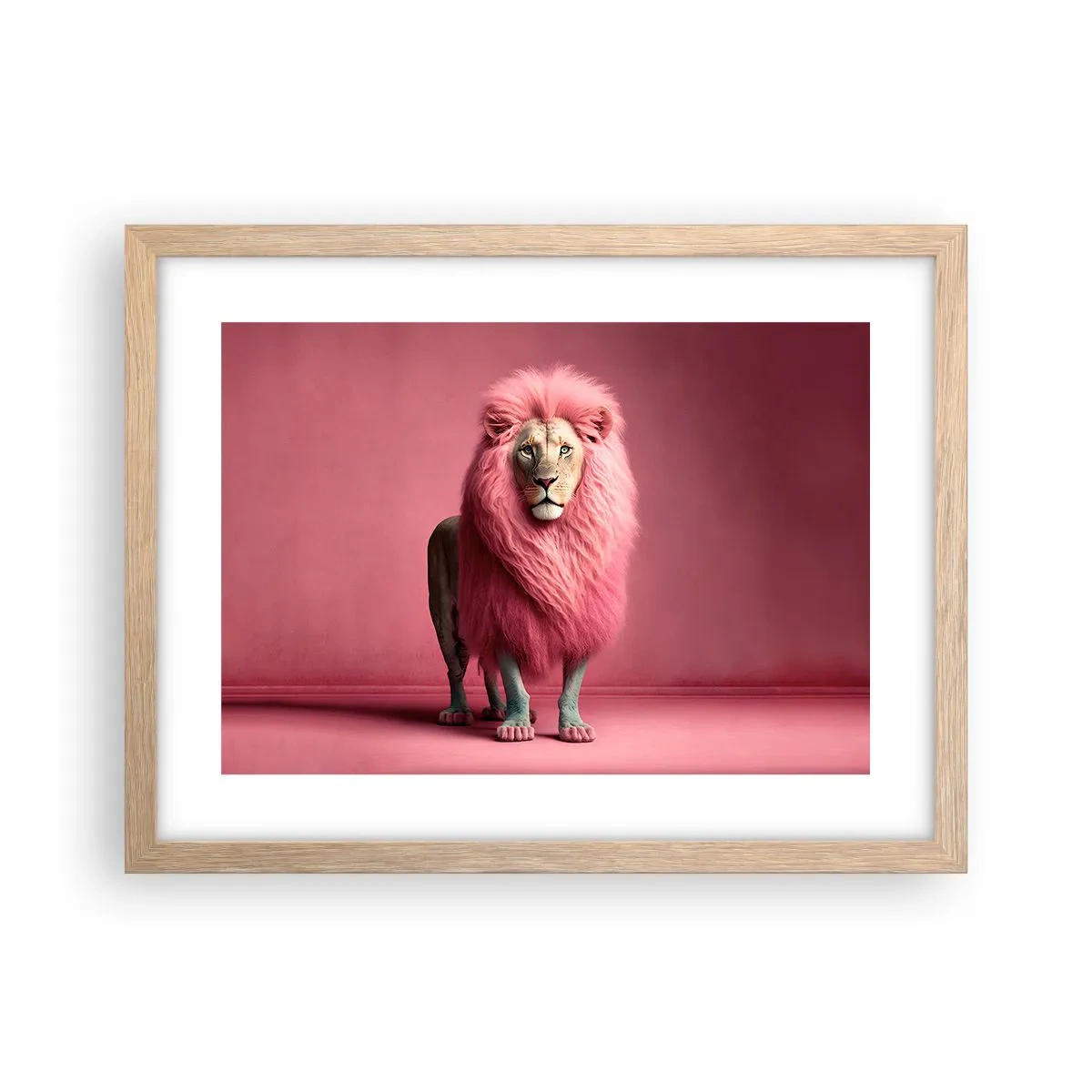 Plakat i ramme af lyst egetræ - Og du er ikke længere bange - 40x30 cm