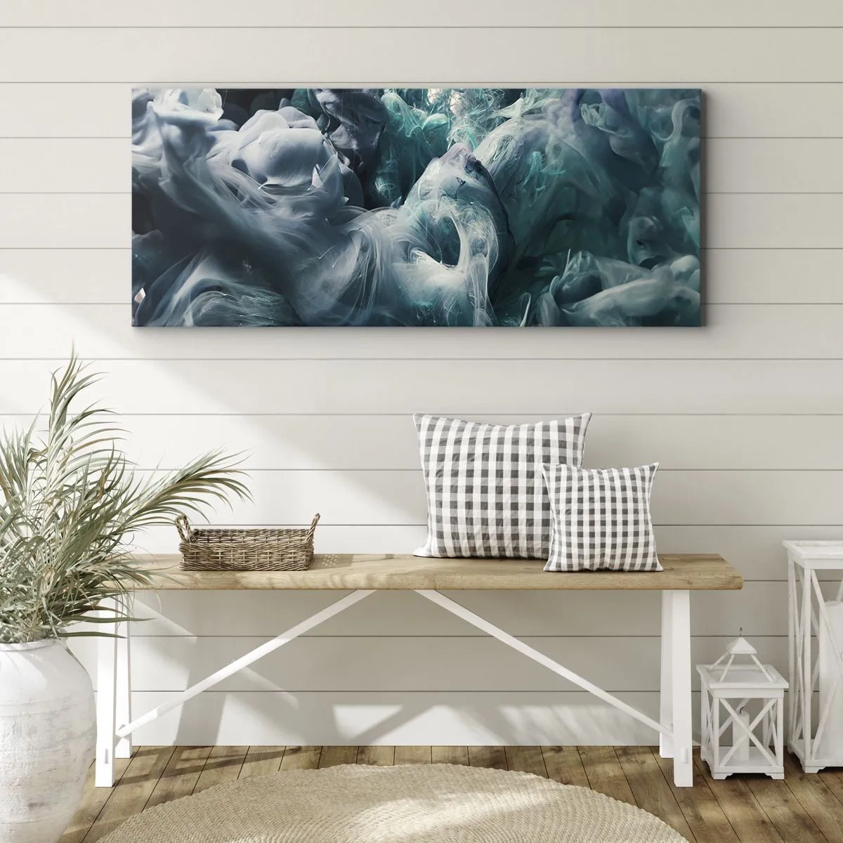 Lærredstryk - Billede på lærred - Farvebevægelse - 100x40 cm