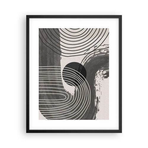 Plakat i sort ramme - Oval vinder - 40x50 cm