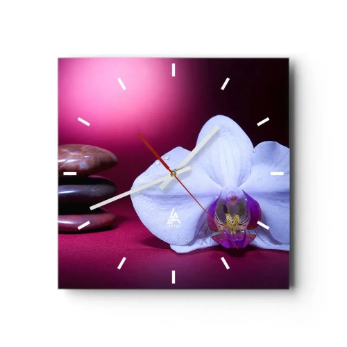 Vægur, Uret - En undersøgelse af friskhed i lilla - 30x30 cm