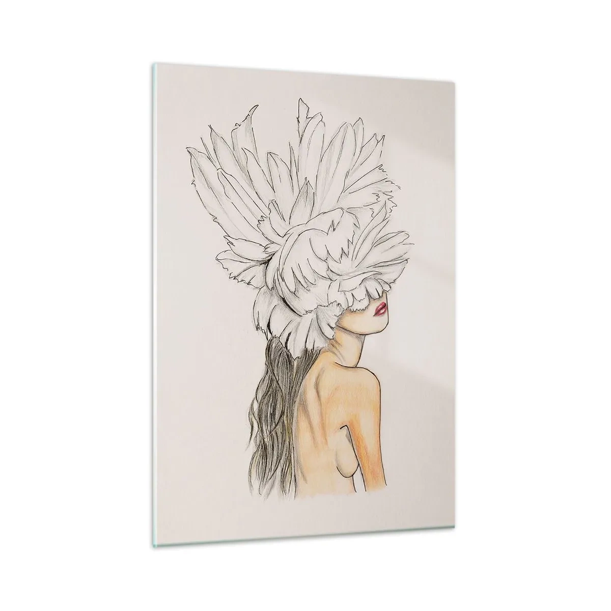 Billede på glas - Skønhed kronet - 50x70 cm