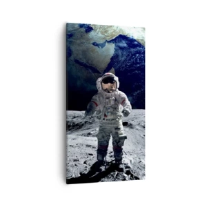 Lærredstryk - Billede på lærred - Hilsner fra månen - 55x100 cm