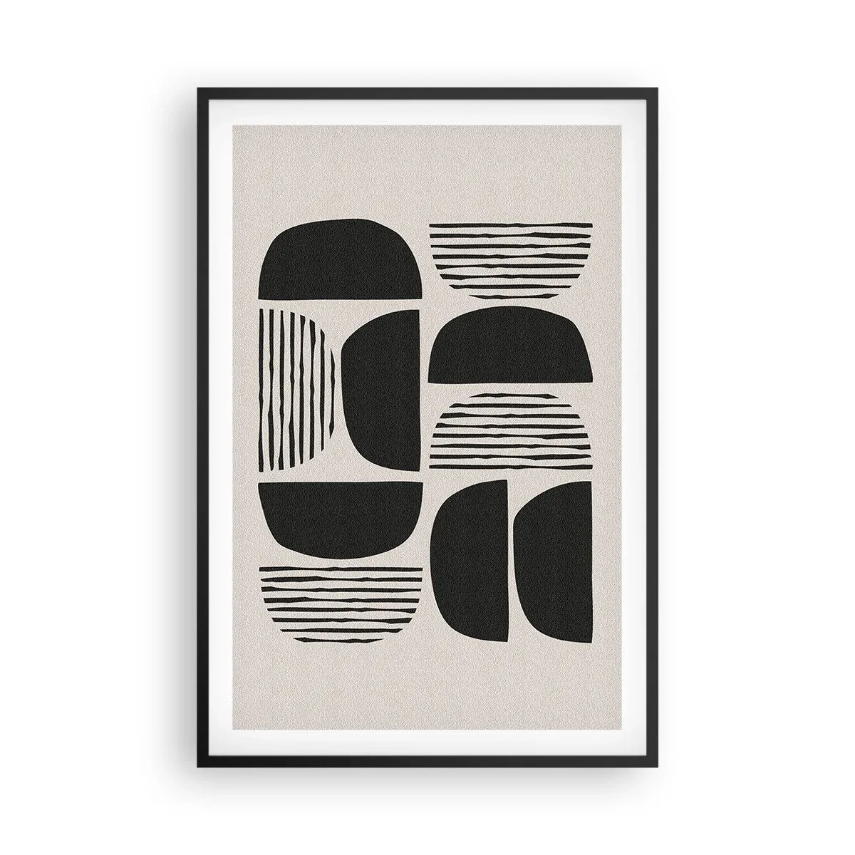 Plakat i sort ramme - Halvhjertede arrangementer - 61x91 cm