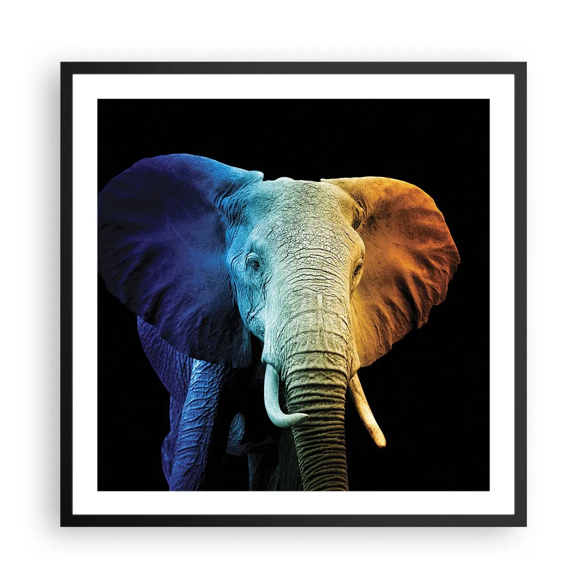 Plakat i sort ramme - Excentrisk, ikke underlig - 60x60 cm