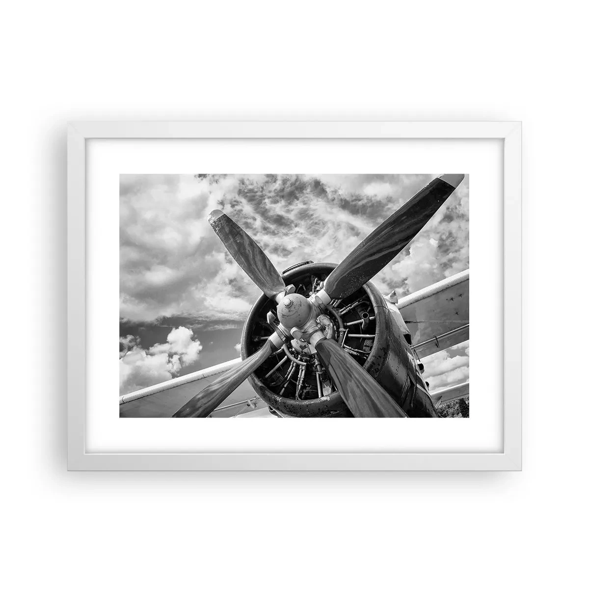 Plakat i hvid ramme - Himmelens erobrer - 40x30 cm