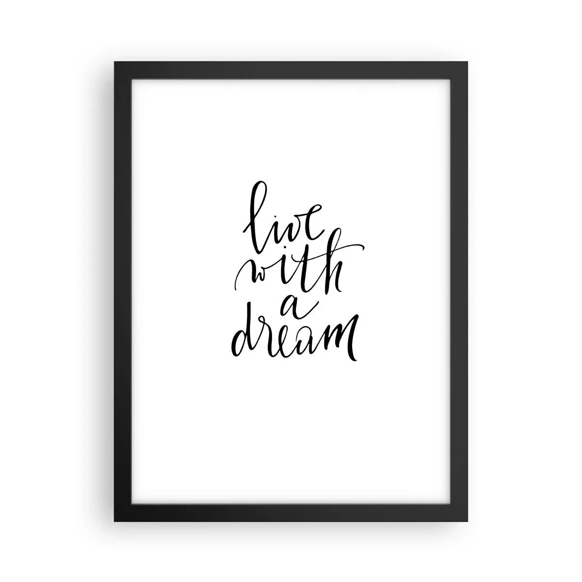 Plakat i sort ramme - Of course - 30x40 cm