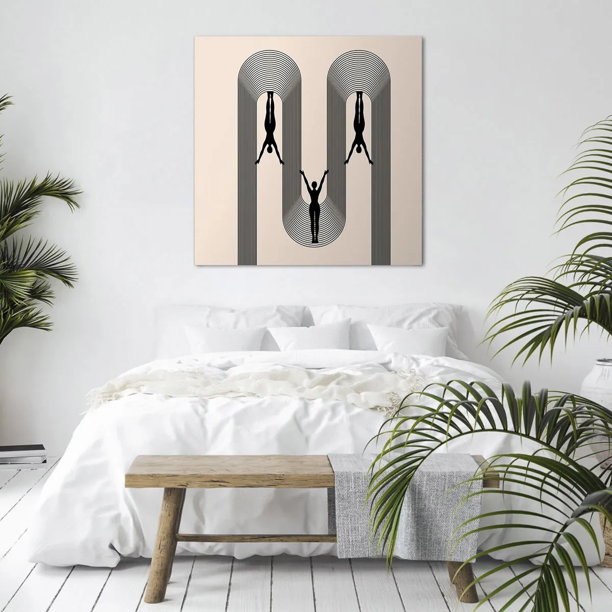 Lærredstryk - Billede på lærred - På hovedet nedad - 70x70 cm