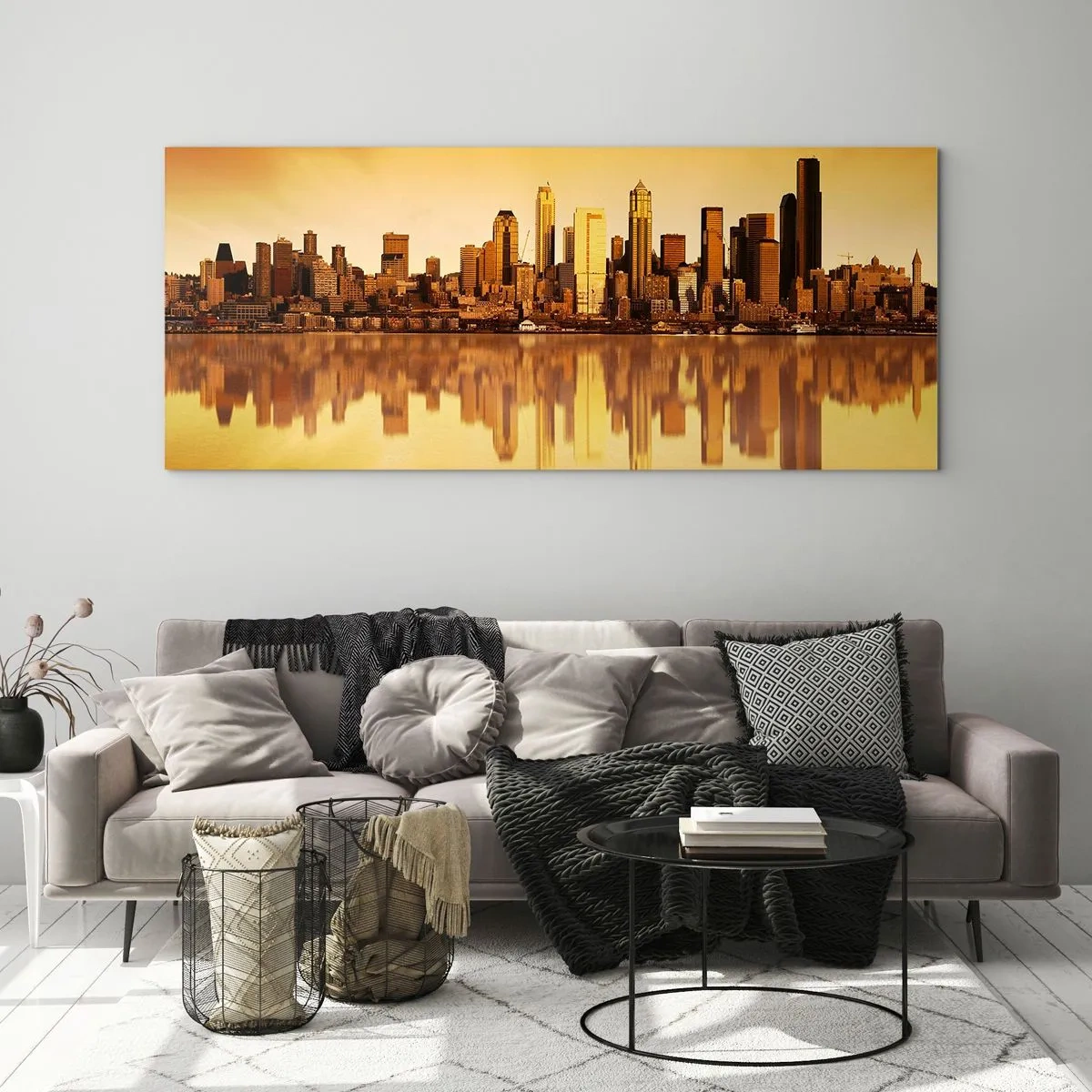 Billede på glas - Storbyens stilhed - 90x30 cm
