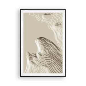Plakat i sort ramme - Kunstens topografi - 61x91 cm