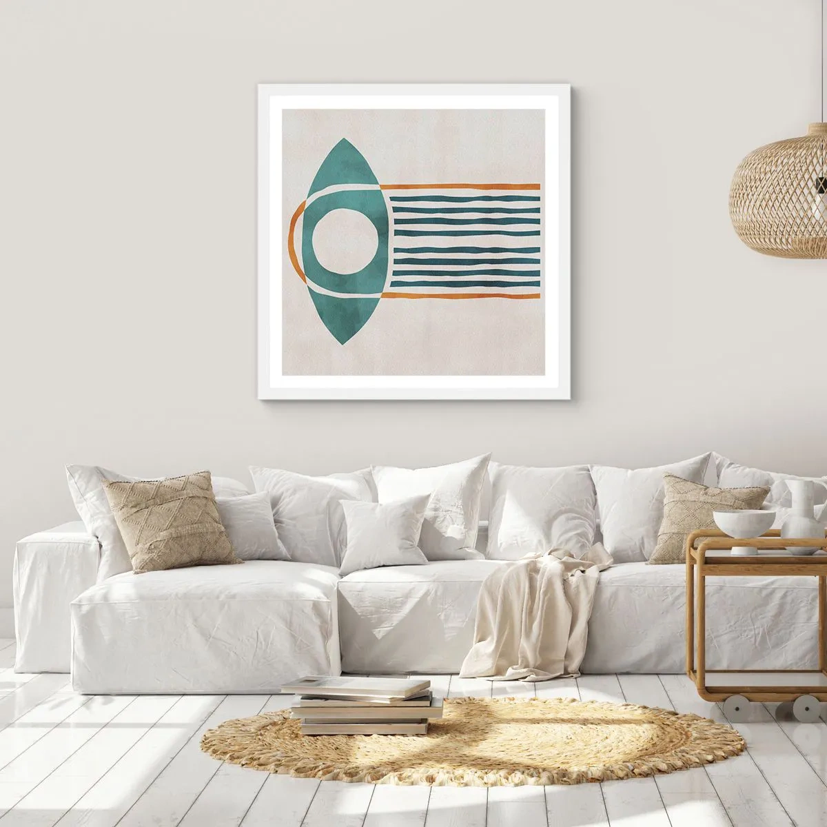 Plakat i hvid ramme - Tegn og ritualer - 60x60 cm