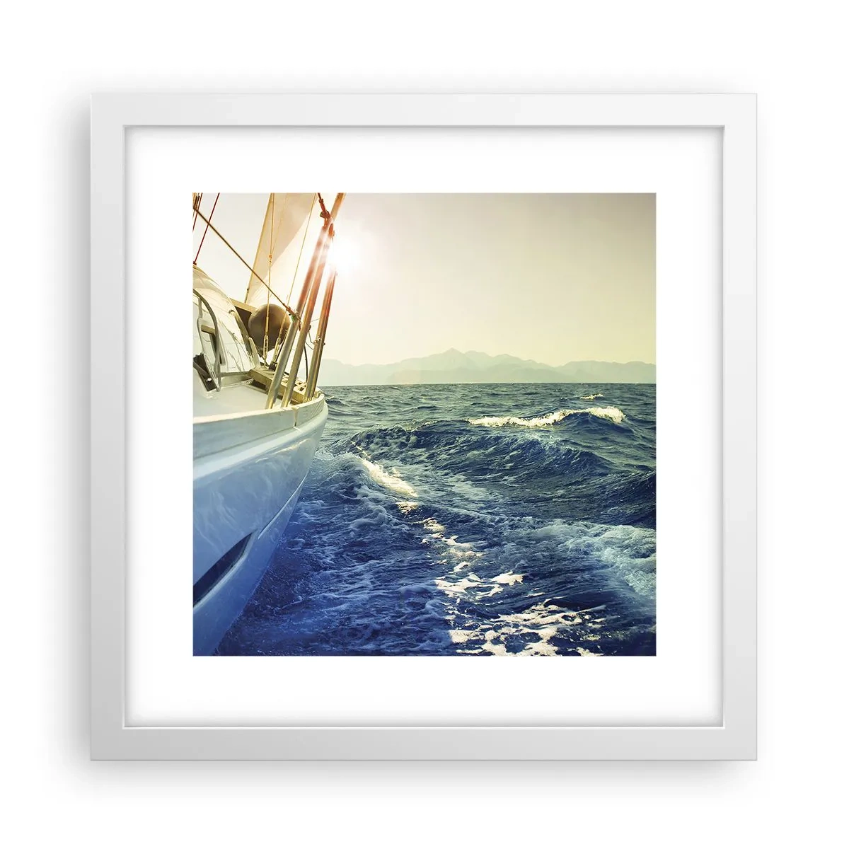 Plakat i hvid ramme - For eventyr - 30x30 cm