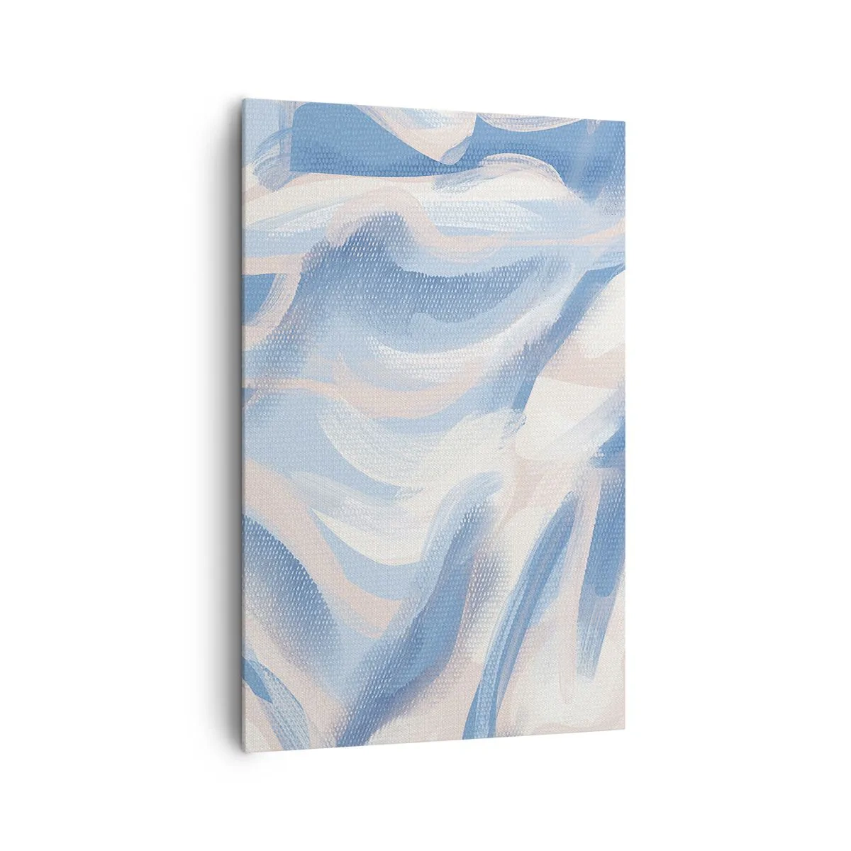 Lærredstryk - Billede på lærred - Blå krusninger - 80x120 cm