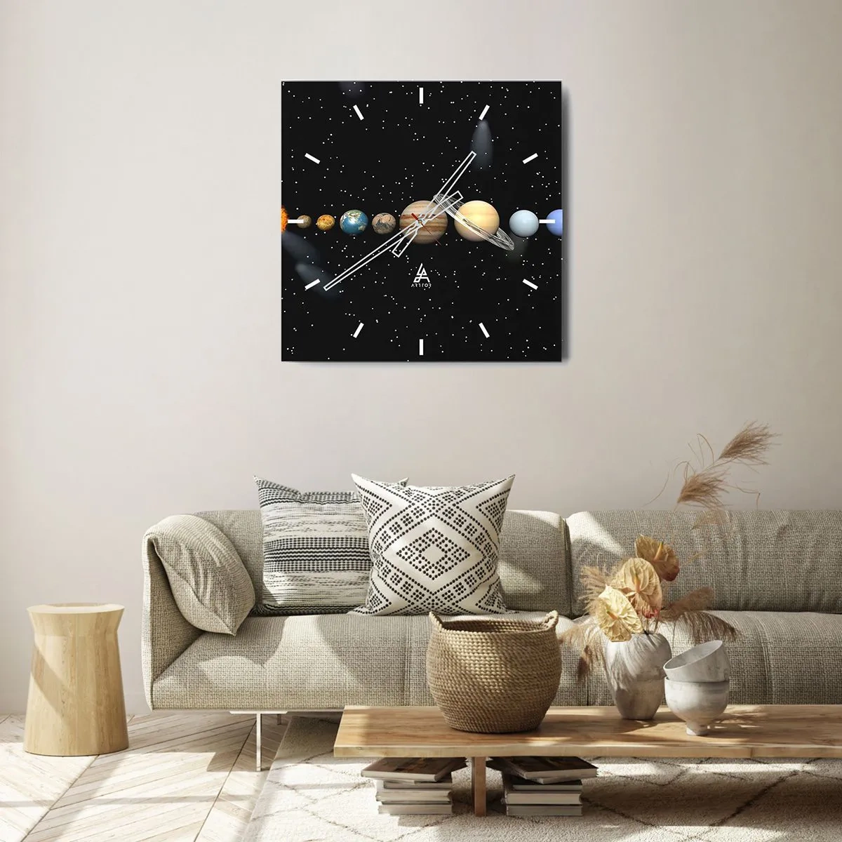 Vægur, Uret - Og planeterne er ved at blive skøre, ved at blive skøre.... - 30x30 cm