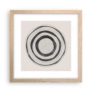 Plakat i ramme af lyst egetræ - Det vigtige er det, der er imellem - 30x30 cm