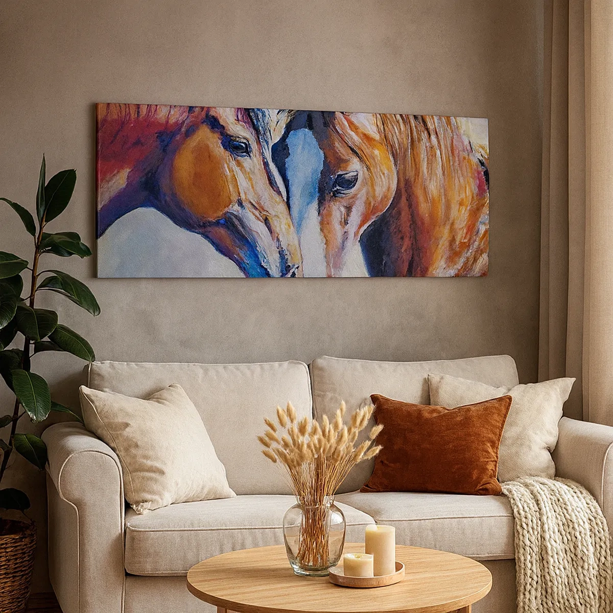 Lærredstryk - Billede på lærred - Er det venskab, er det kærlighed? - 30x30 cm