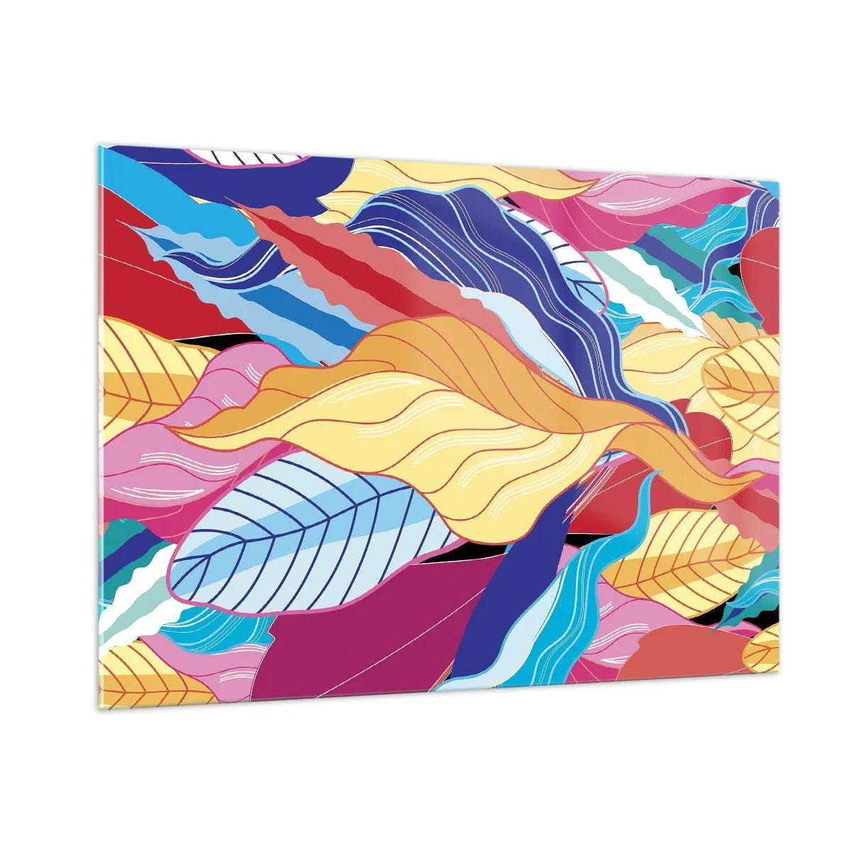 Billede på glas - Et farverigt rod - 100x70 cm