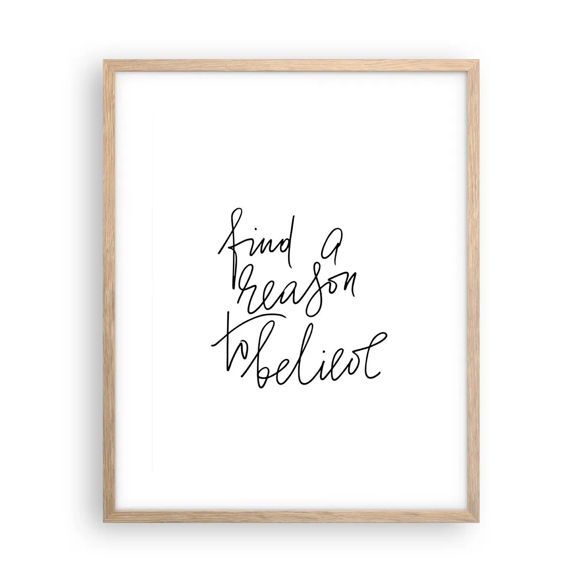 Plakat i ramme af lyst egetræ - Det er muligt - 40x50 cm