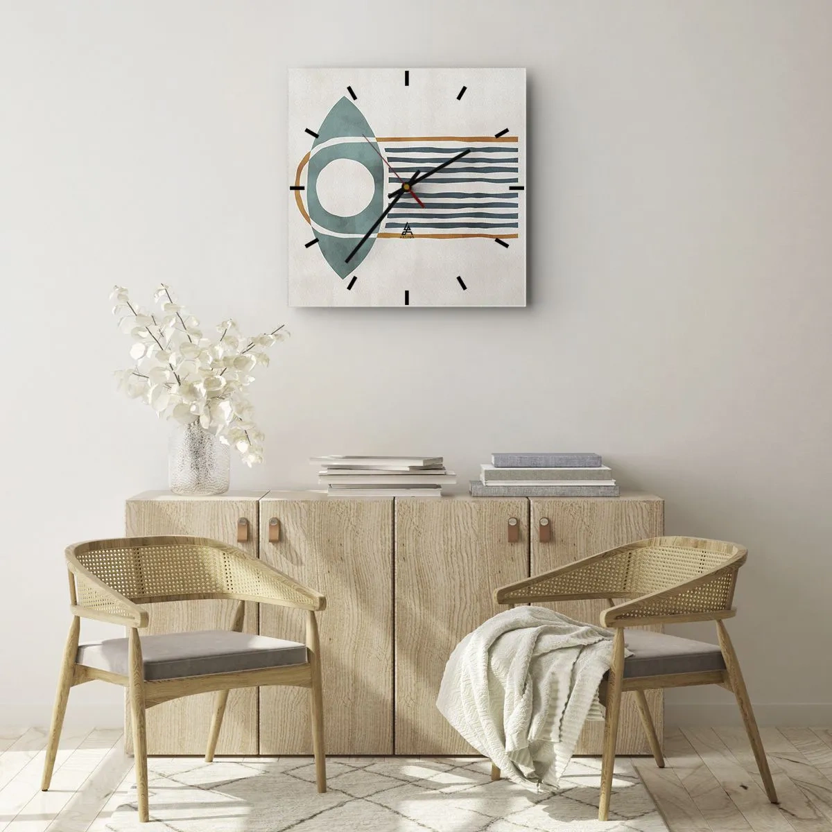 Vægur, Uret - Tegn og ritualer - 30x30 cm