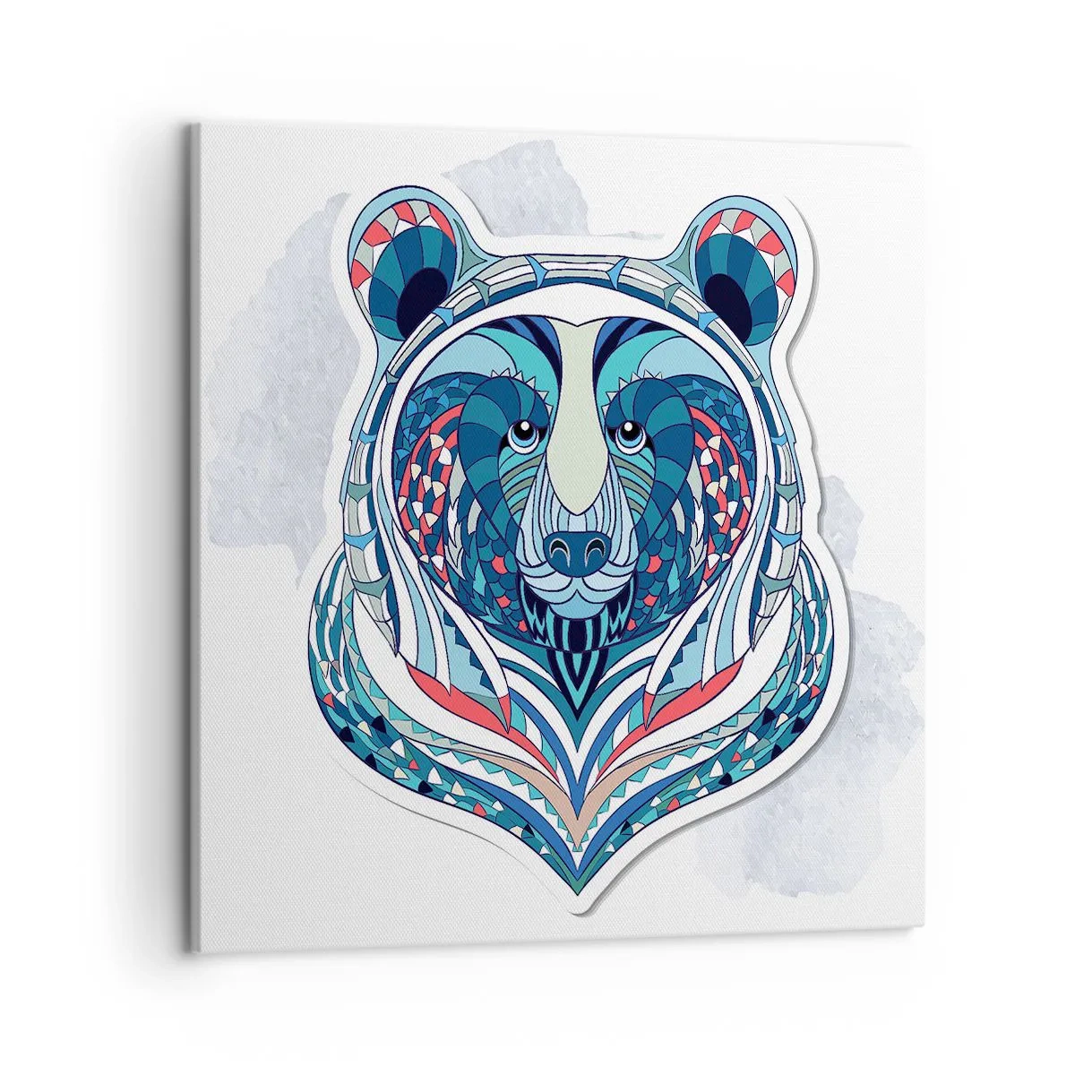 Lærredstryk - Billede på lærred - Eviva Grønland! - 50x50 cm