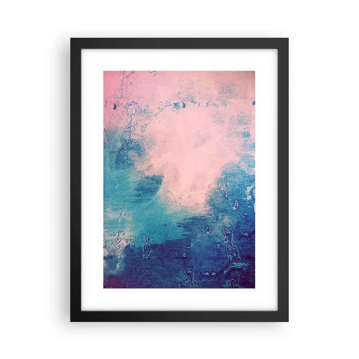 Plakat i sort ramme - Blå omfavnelse - 30x40 cm