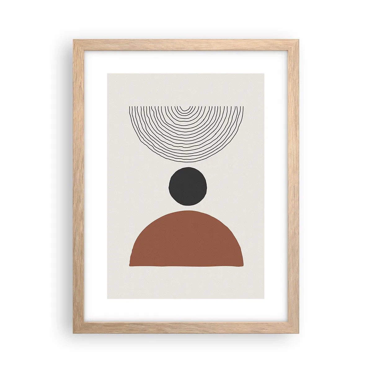 Plakat i ramme af lyst egetræ - I rampelyset - 30x40 cm
