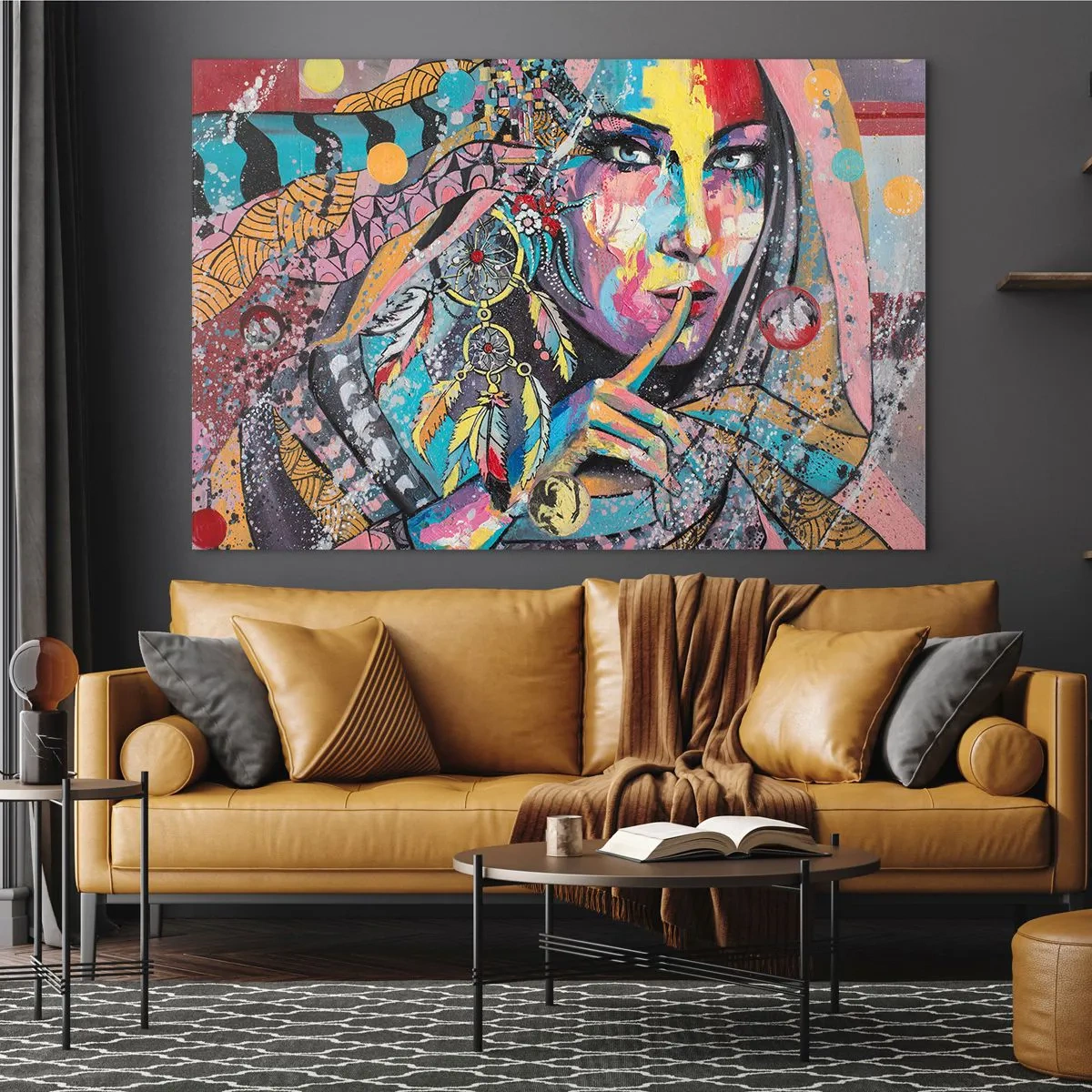 Billede på glas - Vær tavs, indtil du forstår - 120x80 cm