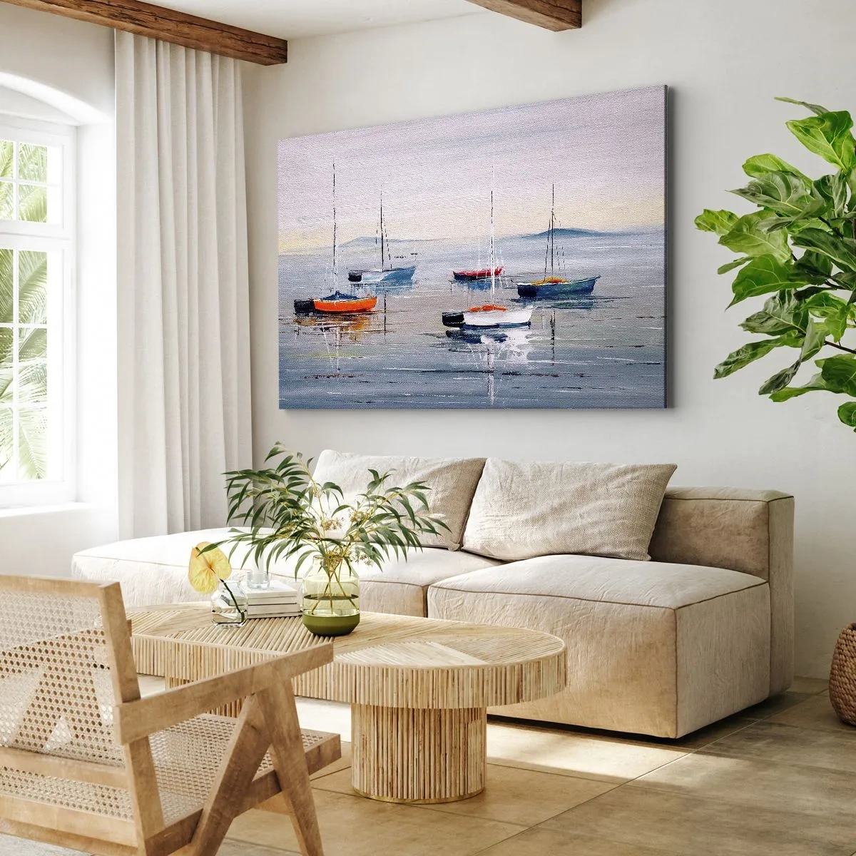 Lærredstryk - Billede på lærred - Et velfortjent hvil - 100x70 cm