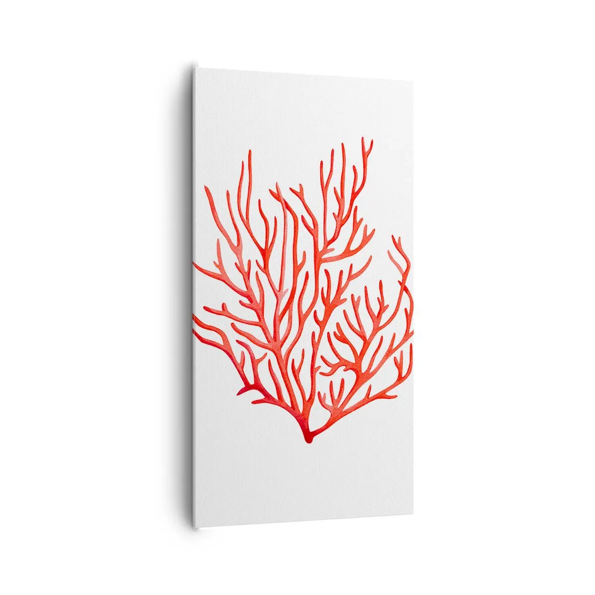Lærredstryk - Billede på lærred - Koral-filigran - 65x120 cm