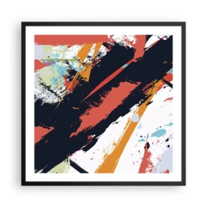 Plakat i sort ramme - Dynamisk sammensætning - 60x60 cm