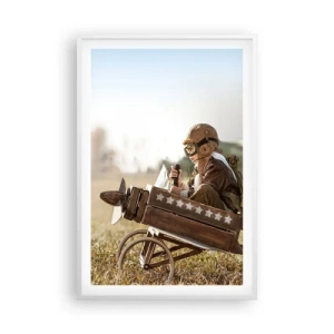 Plakat i hvid ramme - Start mod drømmen - 61x91 cm