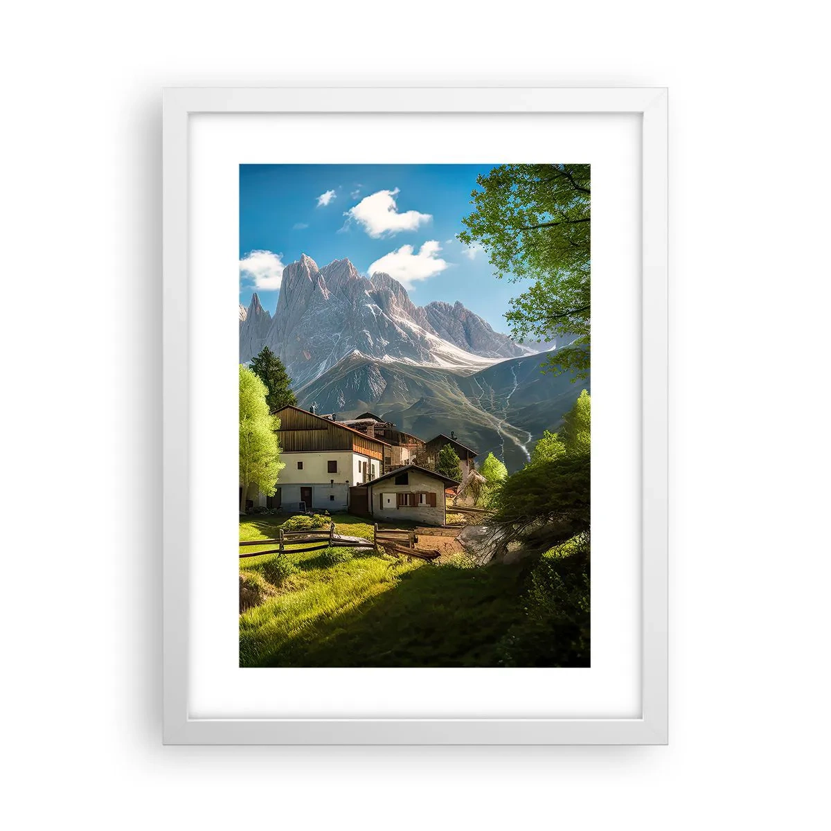 Plakat i hvid ramme - Alpeidyl - 30x40 cm