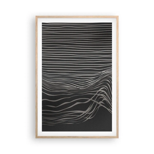 Plakat i ramme af lyst egetræ - Rytme og accent - 61x91 cm