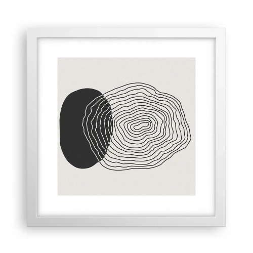 Plakat i hvid ramme - Varighed og vibration - 30x30 cm