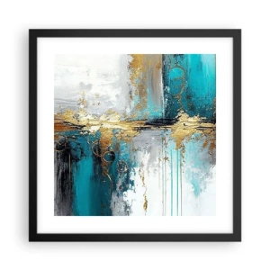 Plakat i sort ramme - Alting flyder - 40x40 cm