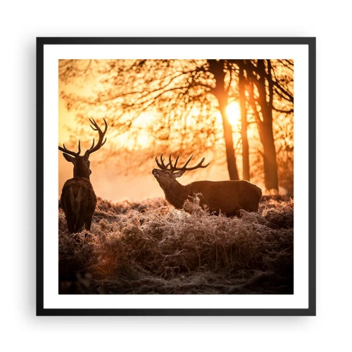 Plakat i sort ramme - En jægerdrøm - 60x60 cm