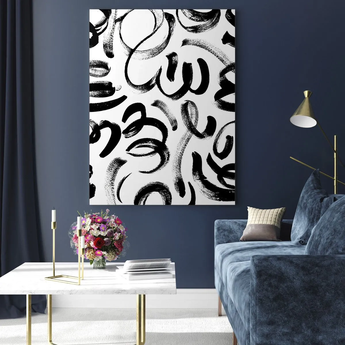 Billede på glas - I sort og hvidt - 50x70 cm