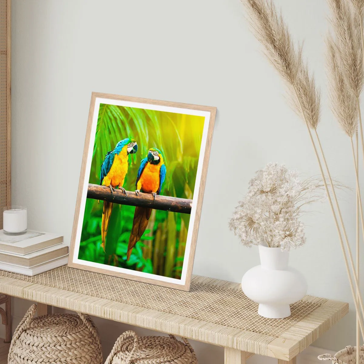 Plakat i ramme af lyst egetræ - Og har du hørt, at hun...? - 30x40 cm