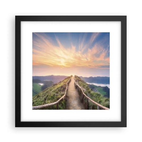 Plakat i sort ramme - Tæt på himlen - 30x30 cm