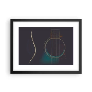 Plakat i sort ramme - Et øjeblik før det lyder - 40x30 cm