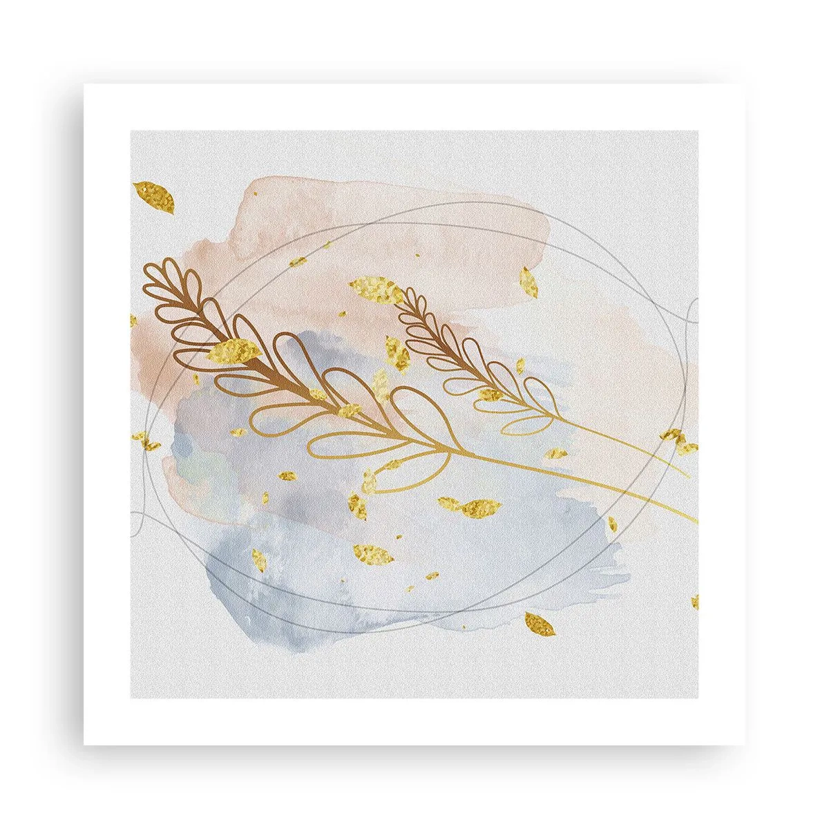 Plakat - En gylden eksplosion - 50x50 cm