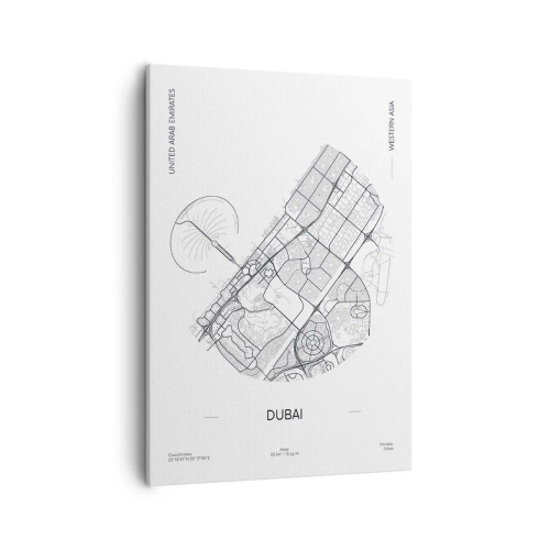 Lærredstryk - Billede på lærred - Dubais anatomi - 50x70 cm