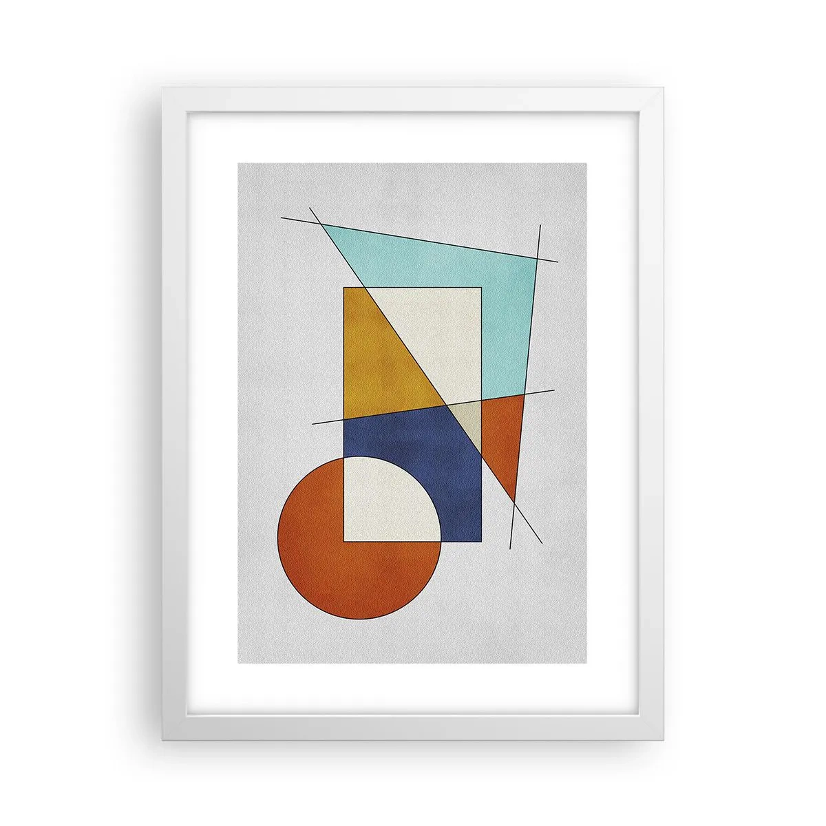 Plakat i hvid ramme - Abstraktion: modernistisk leg - 30x40 cm