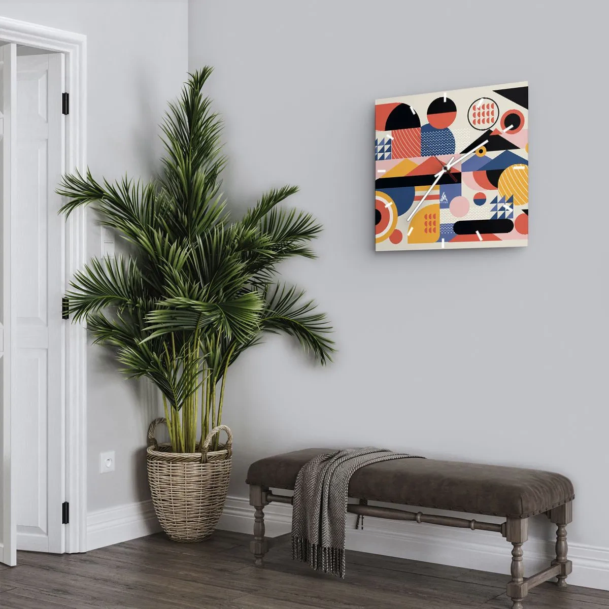 Vægur, Uret - Komposition: Leg - 40x40 cm