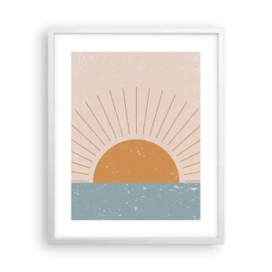 Plakat i hvid ramme - Et dagligt mirakel - 40x50 cm