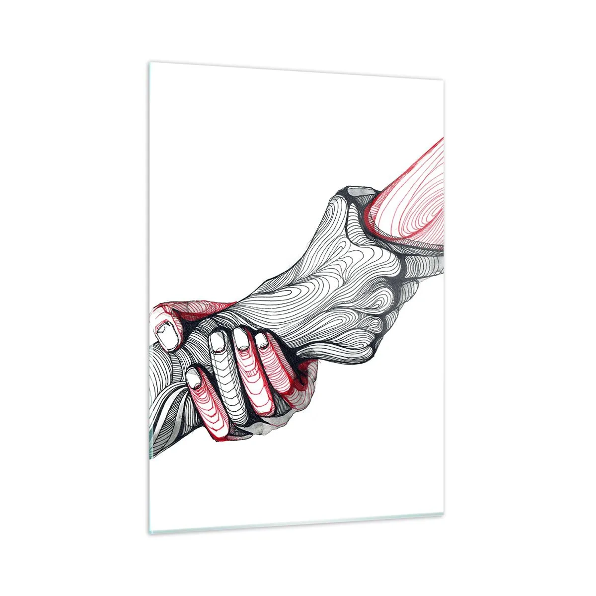 Billede på glas - Du er i gode hænder - 50x70 cm