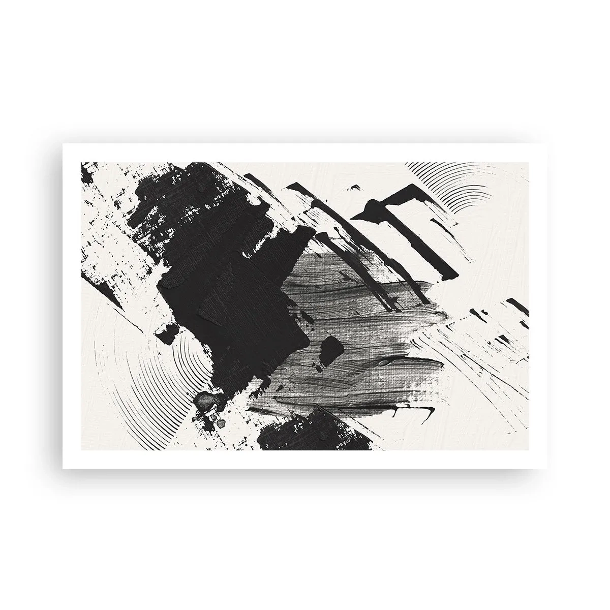 Plakat - Abstraktion - det sortes udtryk - 91x61 cm